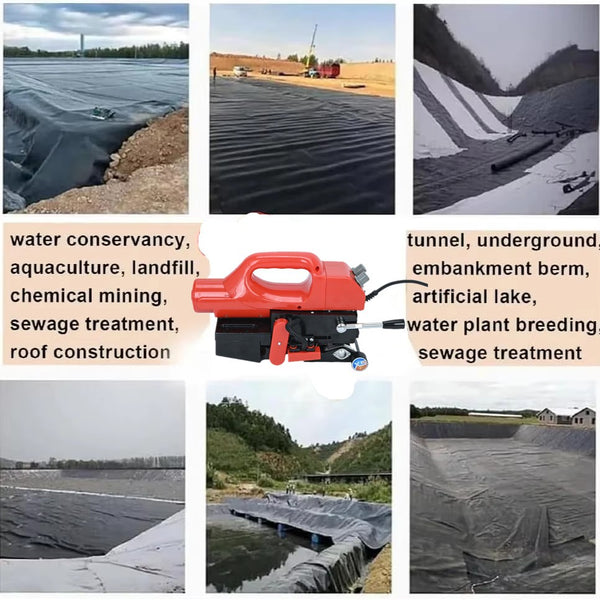 HDPE Sheet Plastic Pond Liner Welder PVC Repairing Welding Machine Geomembrane