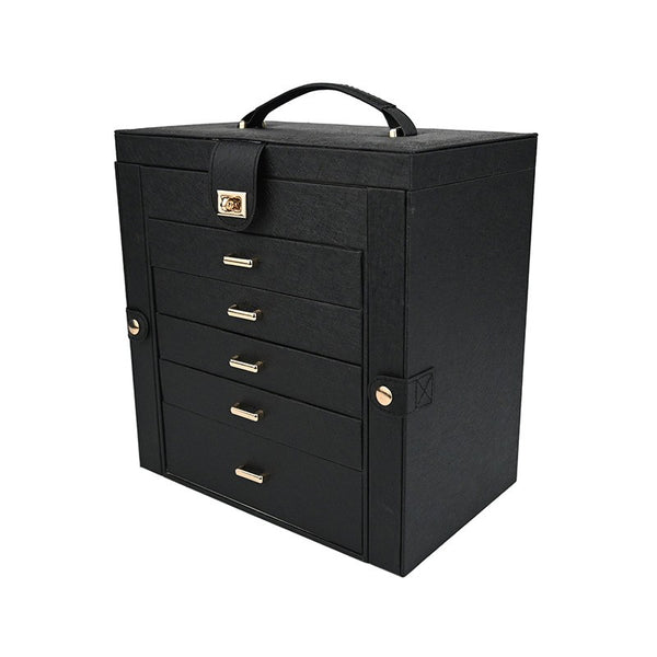 Large Jewelry Box Organizer Leather Jewelry Storage Case Earring Bracelet Holder