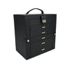 Large Jewelry Box Organizer Leather Jewelry Storage Case Earring Bracelet Holder