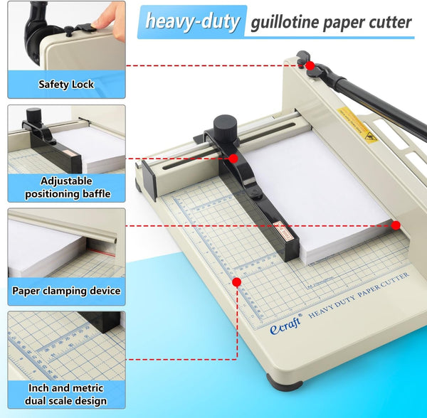 Premium Heavy Duty A4 To B7 Size Paper Cutter Card Guillotine Trimmer 400 Sheets