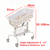 Clear Baby Bassinet Anti-Reflux Hospital Cot Newborn Crib w/ Wheels & Storage