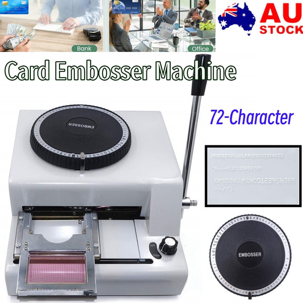 PVC Card Embosser Machine 72-Character Stamping Embossing For Bank/Office/Mall