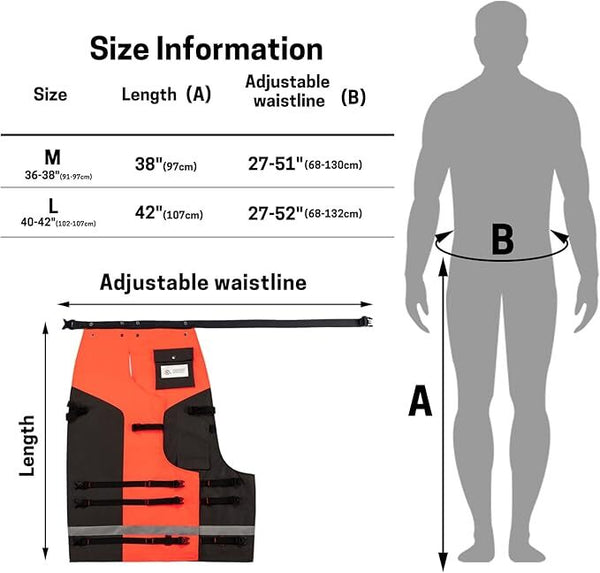 M/L Cutting Edge Chainsaw Pants Adjustable Fit 9 Layers Of Unmatched-Protection