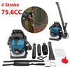Petrol Leaf Blower 4 Stroke 75.6CC Ergonomic Backpack Commercial&home 331.2km/h
