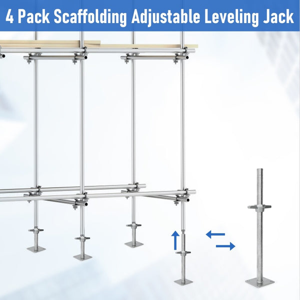 4 Pack Adjustable Leveling Jacks Feet 18/24" Baker-Style Scaffolding Equipment