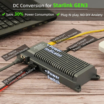 Starlink DC Conversion KT EL6 Set XTAR EL6 12V to 56V All-in-one DC Power Supply