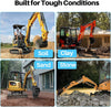 200mm Narrow Digging Bucket For Mini Excavators 7.87in Trenching Attachment