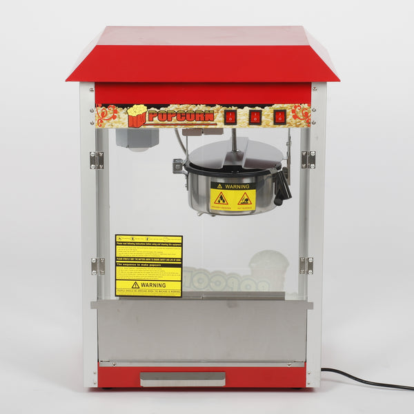 1400W Electric Popcorn Machine Theatre Commercial Popcorn Maker Popper Cooker