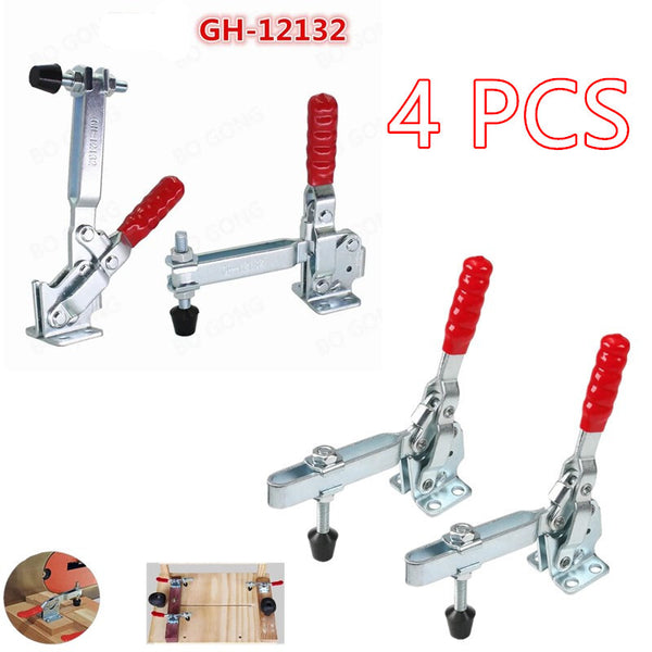 4X 227kg Quick Release Vertical Toggle Clamp for Woodworking Hand Tool GH-12132