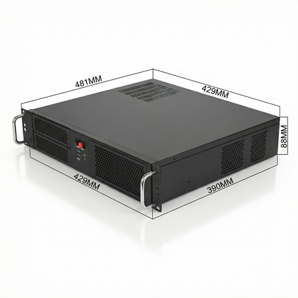 19-inch 2U Rackmount Server Chassis Case Support MATX / Mini-ITX Motherboards