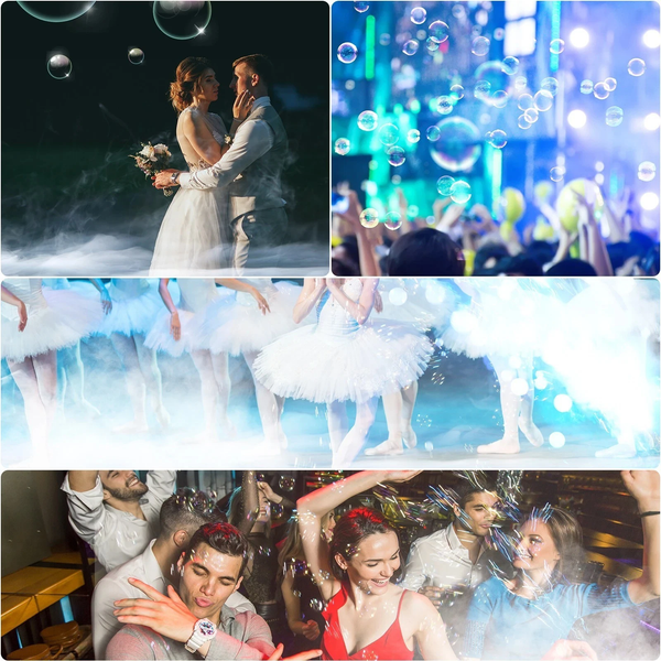 3 IN 1 Smoke Fog Bubble Machine LED Stage DJ Light Fogger DMX512 Remote Control