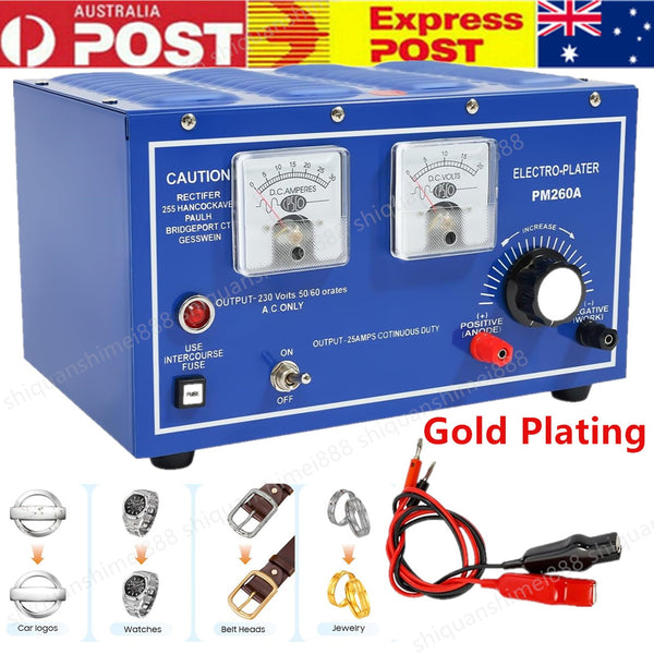 Gold Plating Machine 30A Jewelry Electroplating Plater Rectifier Goldsmith Tool