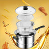 Pasta Noodle Cooking Pot Stainless Steel Fryer Steamer Pot Chip Frying Basket