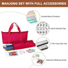 American Mahjong Set 166 Tiles 4 Pushers Racks Portable MahJong Travel Soft Bag