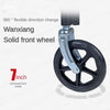 2 in 1 Foldable Shower Chair Disabled Bedside Commode Wheelchair Toilet Chair