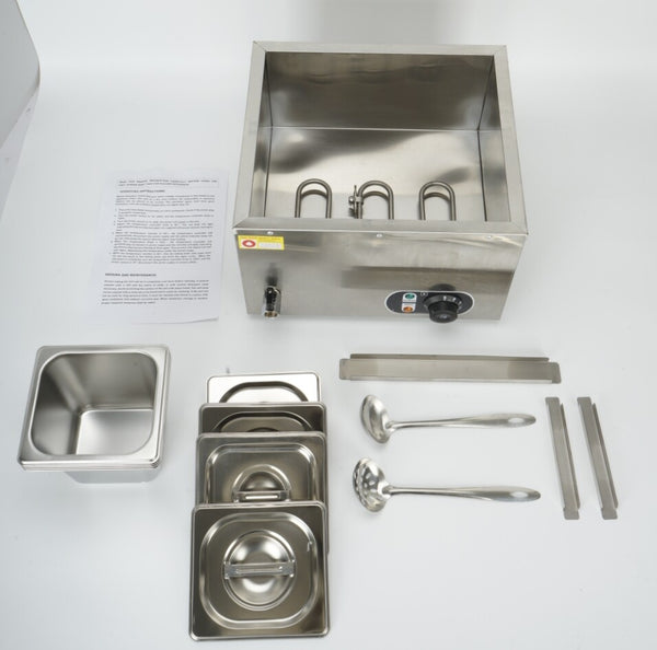 Electric Food Warmer Bain Marie Pearl Warmer Buffet Food Insulation Machine 10L