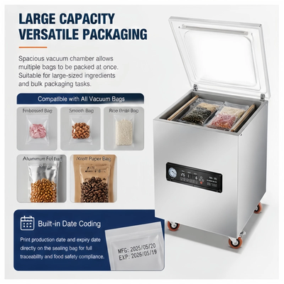 Heavy Duty Full Automatic Chamber Vacuum Sealer Machine Dry Wet Food Packing