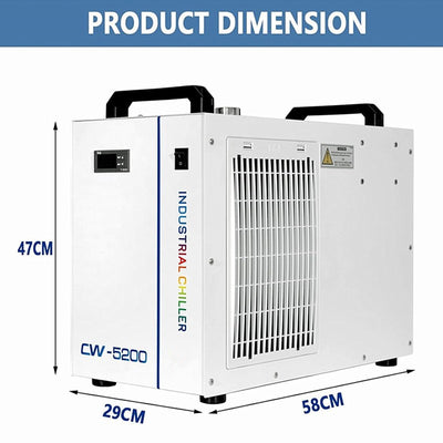 6L Industrial Water Chiller 0.81HP Water Cooling System for CO2 Laser Engraving
