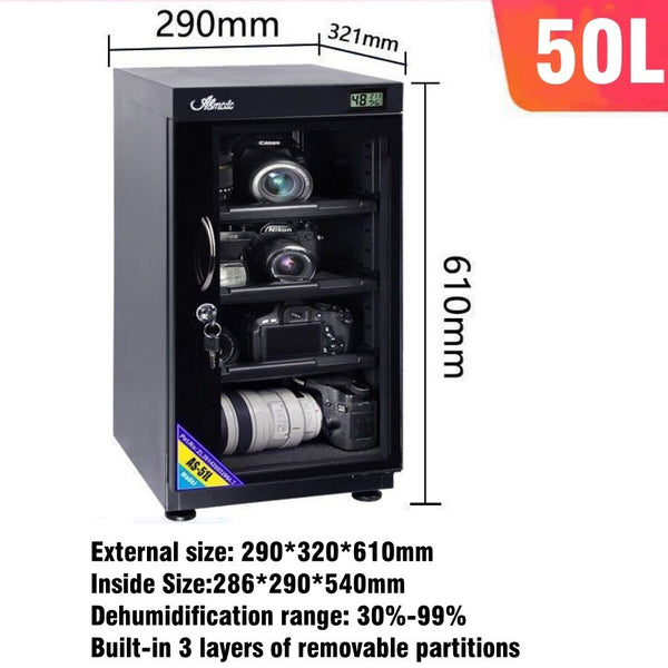 50L Camera Lens Digital Dehumidify Dry Box Electronic Equipment Storage Cabinet
