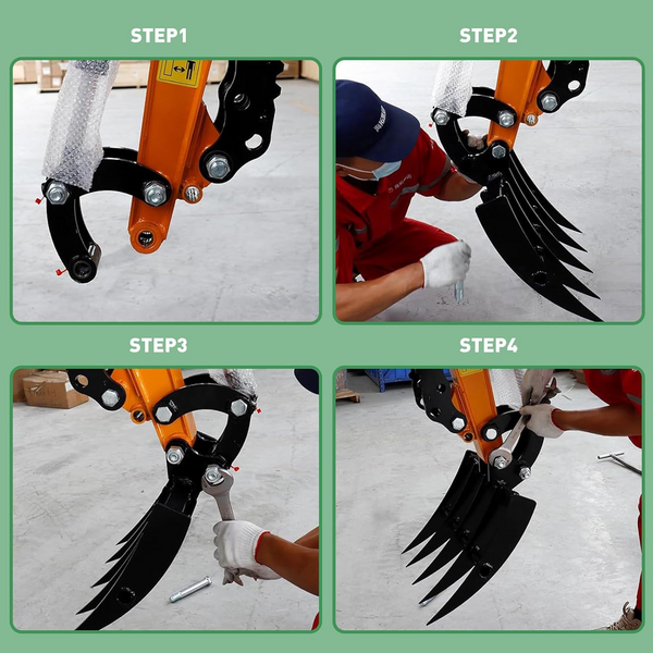 Diggers Metal Backhoe Rake Mini Excavator Attachment Rake  For Land Clearing AU