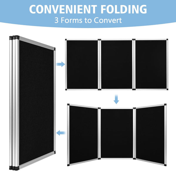 3+1 Panel Trade Show Presentation Board Folding Panel Table Top Display Board