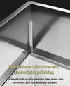 Commercial Mop Sink Stainless Steel Utility Sink Floor Mounted 45*41*55cm w/Leg