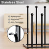 Metal Boot Rack for Tall Boots Storage Black Boot Organizer with 12 Long Posts