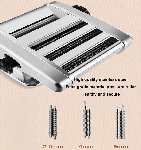 2 in 1 Electric Pasta Maker 3 Blades Electric Noodle Machine Dumpling Skin Maker