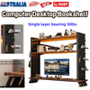 Computer Desktop Bookshelf 2-Tier Hutch Bookcase Organizer for Home Office Dorm