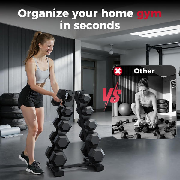 Dumbbell Rack Stand Only Weight Rack for Dumbbells Compact A-Frame Home Gym Use