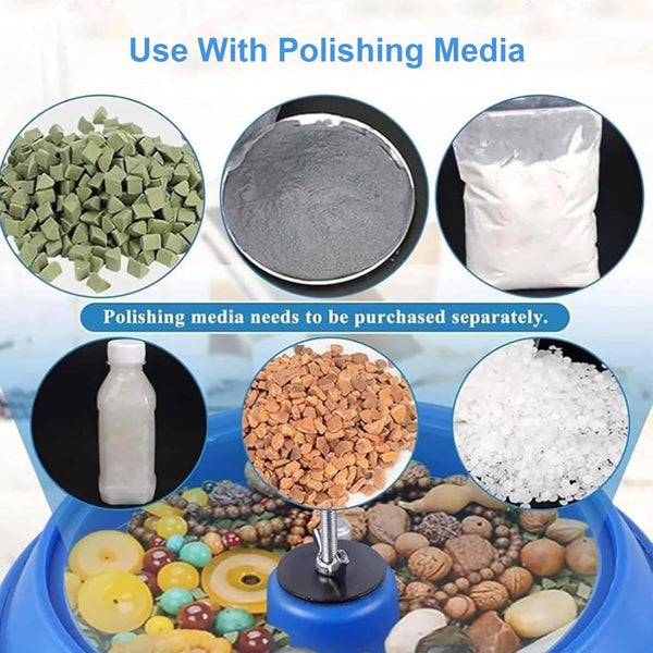 3.5L Electric Vibrating Tumbler Jewelry Polishing Machine Vibratory Rock Tumbler