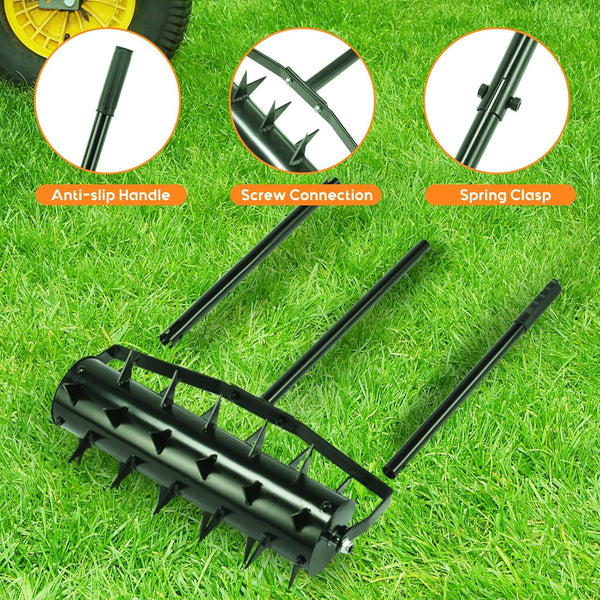 Rolling Lawn Aerator Lawn Aerator Tool Heavy Duty Lawn Soil Penetrator for Yard