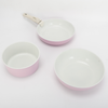 11Pcs Pink pots and Pans Set Removable Handle Nonstick Cookware Set Space Saving