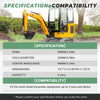 500mm Flat Plain Bucket Attachment No Tooth Bucket W/ 2 Pins For Mini Excavator