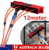 Solar Panel Cleaning Kit 12m Water Fed Poles 55cm Brush Head Window Roof Cleaner