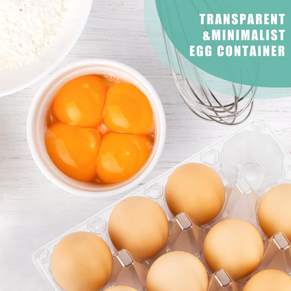 100X Large Egg Cartons 6/12 Eggs Holder PET Empty Chicken Egg Tray Freezer Safe