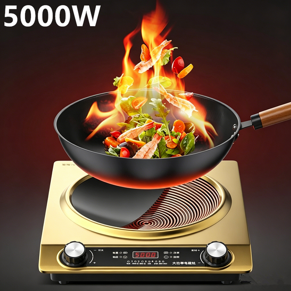 5000W Induction Cooktop Electric Stove Cook Top Microcrystalline Concave Cooker