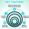 Back Roller Wheel Set of 4 Massage Roller with Density Foam for Physical Therapy
