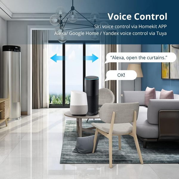4.2M Electric Curtain Track Smart Multi-Control Low-Noise 33dB Double Open