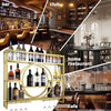 3-Tier Metal Wine Rack w/LED Light Wine Bottle Shelf For Home Bar Display 1.2m