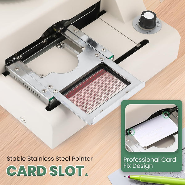PVC Card Embosser Machine 72-Character Stamping Embossing For Bank/Office/Mall
