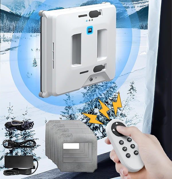 Window Cleaning Robot 3000Pa Remote Control Dual Water Spray Home Window Cleaner