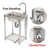 Utility Sink Free Standing Single Bowl Kitchen Sink Stainless Steel Sink AU