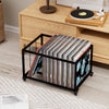 Vinyl Record Storage Rack on Wheels Sturdy Metal Frame Vinyl Organizer LP Holder
