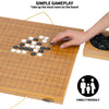 Folding Baduk Weiqi Board Game Portable Wooden Timber Strategy Go Game Set Gift