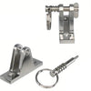 4Pcs 316 Stainless Steel Top Deck Hinge with Pin & Ring for Marine Boat Bimini