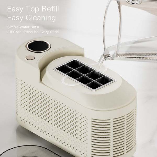 2-Power Mini Ice Maker 8 Cube Quick Ice Making Tool For RV Trip 21.6*9.3*12.8cm