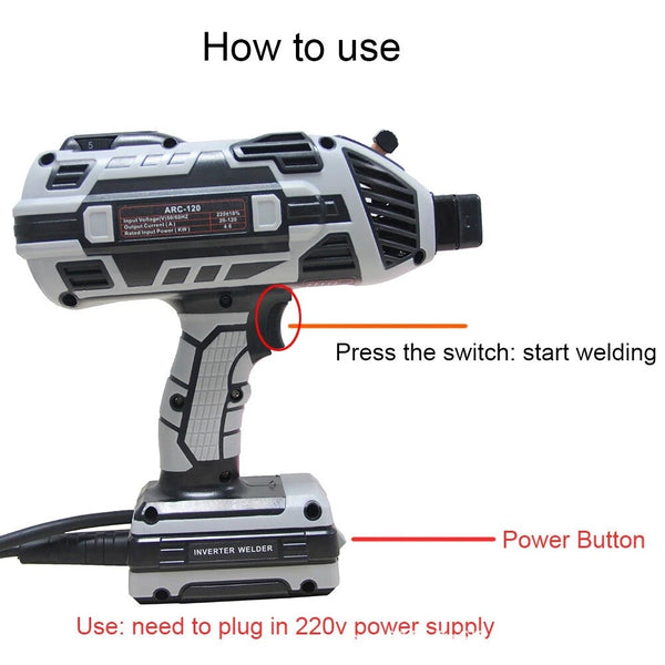 Handheld Welder Welding Machine Upgraded AC Electric Portable Digital Welder Gun
