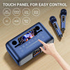 Bluetooth Karaoke Speaker & 2 Wireless Microphones Rechargeable Karaoke Machine