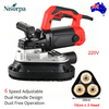 4"x3 Concrete Floor Grinder 3-Head 6 Speed Hand-held Smoothing Sander Polisher